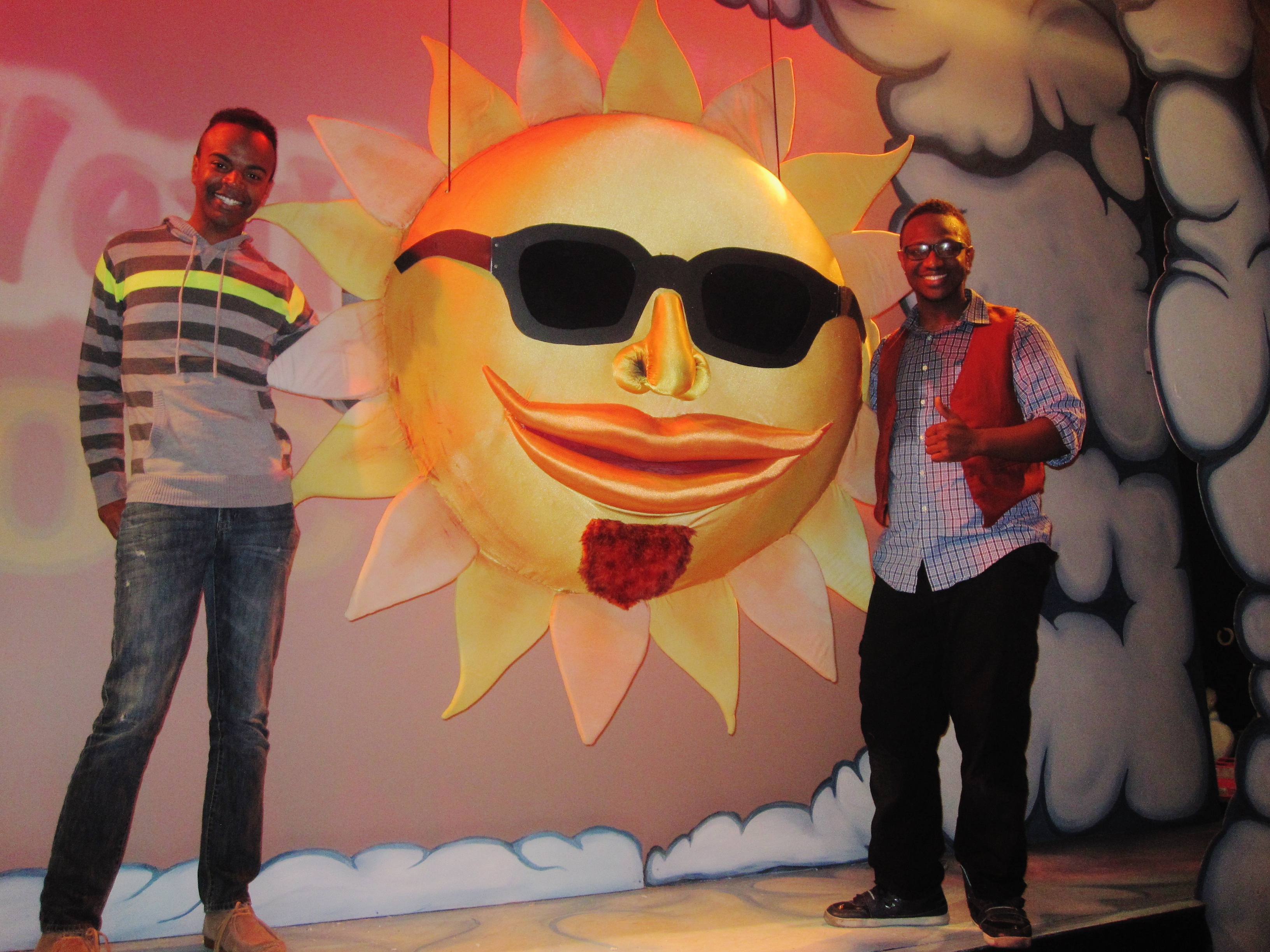With Weather Rocks! cast member, Jared Brodie  & the coolest sun...ever.