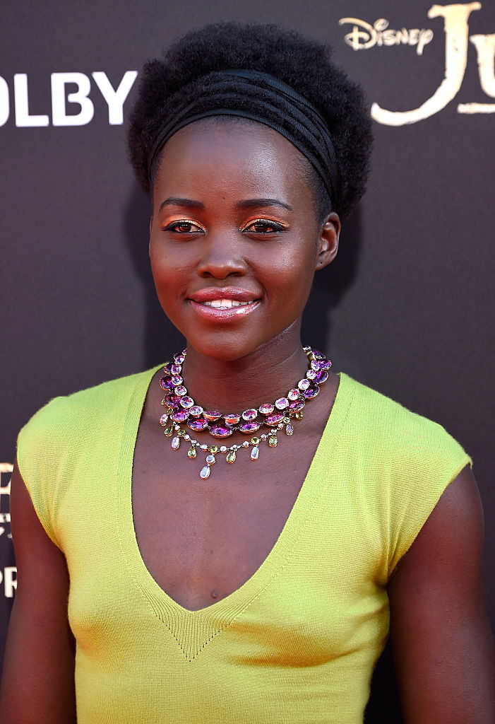 sequinned skirt, the jungle book premiere, actress Lupita Nyong'o