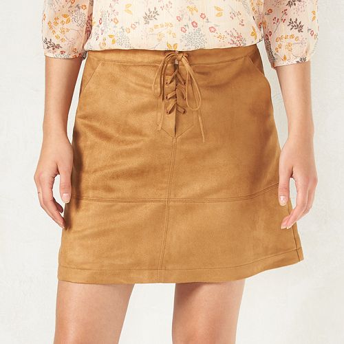 suede skirt, LC Concrad suede skirt, Fall skirts